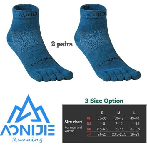 AONIJIE E4110S E4109S Lightweight Low Cut Athletic Toe Socks Quarter Socks For Five Toed Barefoot Running Shoes Marathon Race