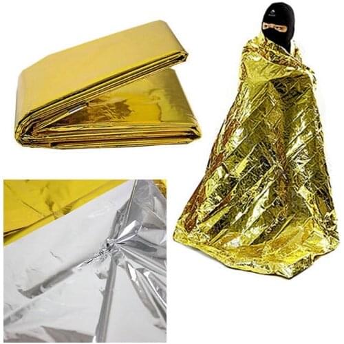 Outdoor Emergency Solar Blanket Survival Safety Insulating Mylar Thermal Heat Gold/silver
