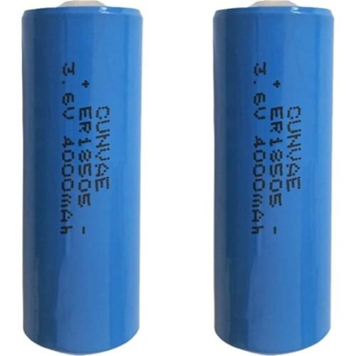 2packs NEW ER18505 LS18505 18505 lithium battery 3.6V 4000mah Li-ion batteries For Memory and standby power Alarms