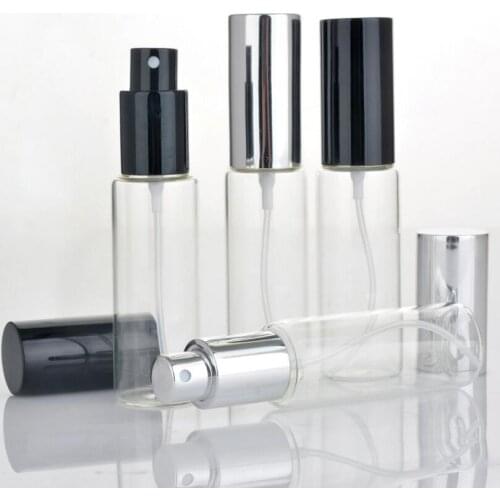 Wholesale 100 Pieces/Lot 30ML Empty Portable Glass Perfume Bottle With Aluminum Atomizer For Traveler