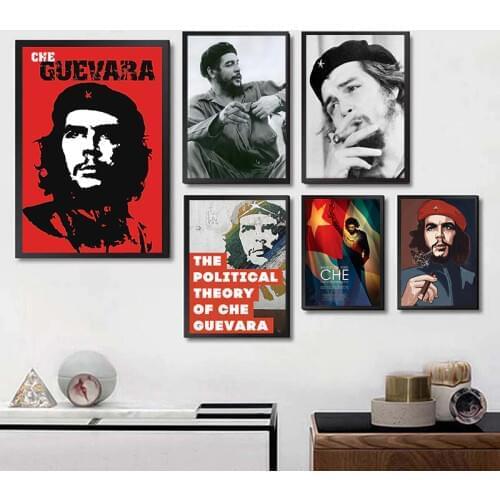 Che Guevara Portrait Poster Revolution Man Wall Art Painting for Living Room Home Decor Posters and Prints
