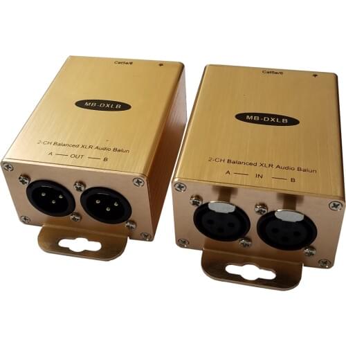 Pro Audio to RJ45 Adapter Cat5 Balanced Audio Extender XLR Audio Converter Without Loss XLR Analog Audio Extender