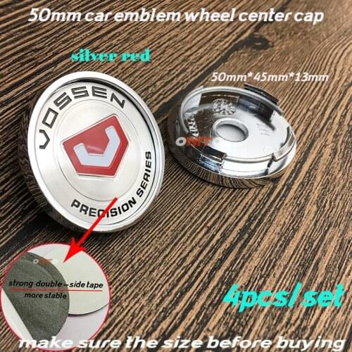 Dust-proof VOSSEN logo Wheel rim badge Covers Car accessorie 50mm 5cm 4pcs/set car wheel hub cap center cap for universal auto