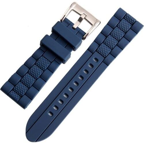 20mm 22mm 23mm High Quality Rubber watchband Strap Black&Blue Men Women WATCHBAND for AR watch Free Shipping