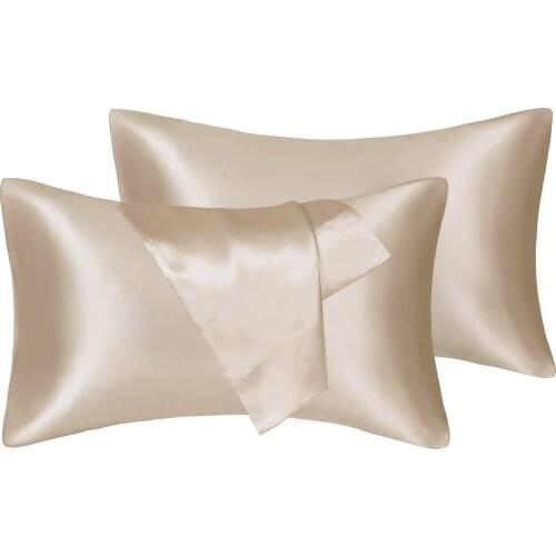 100% Silk Pillowcase Cover 20x26in/20x30in/20x36in Solid Simple Natural Silky Pillow Case Bedding Pillow Cover Room Sofa Seater