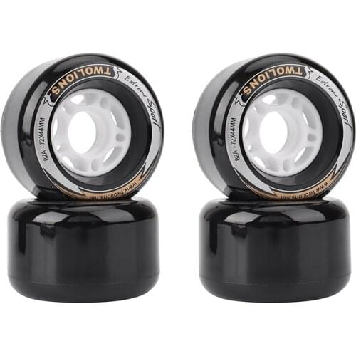 Top!-2Pcs TwoLions 72X44mm Free Line Skates Wheels 82A High Rebound Drift Skateboard Rodas PU LongBoard Wheels for Skateboard