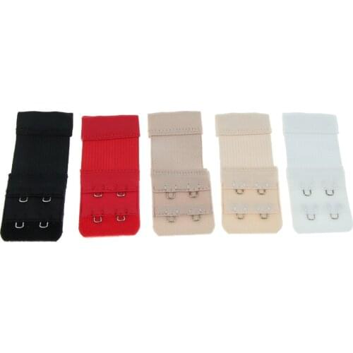 5pcs Women Bra Extender Underwear Strap 2 Hooks 2 Rows Bra Extension Strapless Lady Bra Strap Extender Clasp Clothes Accessories