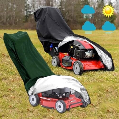 Universal Lawn Mower Cover Waterproof Lawn Mower Cover With Storage Bag Outdoor Garden Windproof Sun Protection Dustproof Tool