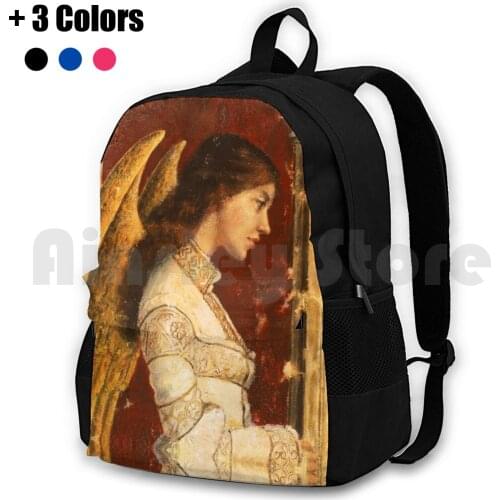 Pre-Fresco Angel Outdoor Hiking Backpack Waterproof Camping Travel Pre Vintage Gothic Fresco Gothic Fantasy Angel Christmas