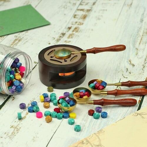 Deer Wax Seal Candle Heater Retro Wax Seal Stamp Sealing Wax Furnace Pot Wood Fire Lacquer Stove Card Making Tools