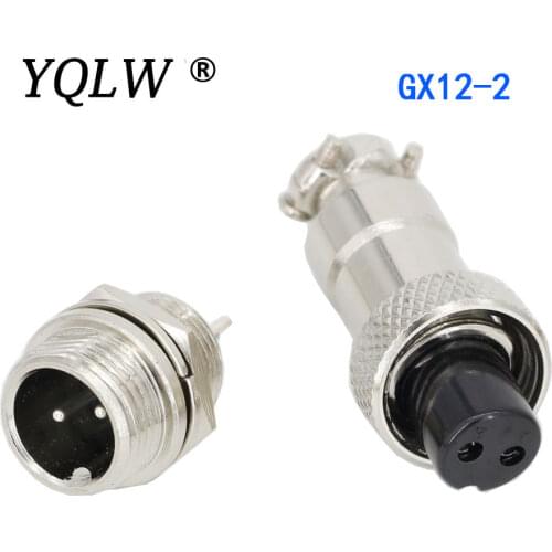 1 set of aviation joints GX12 series open hole type, (2- 3-4 -5- 6- 7pin)