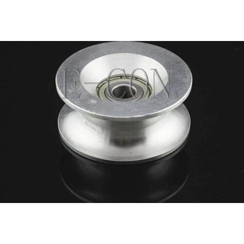 1PCS 10x60x25mm Aluminum U6200ZZ U Groove Guide pulley Sealed Rail Ball Bearing