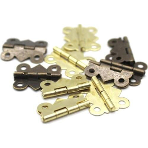 5pcs Mini Butterfly Door Hinges 20mm x17mm Bronze Cabinet Drawer Jewellery Box Decorate Hinge For Furniture Hardware