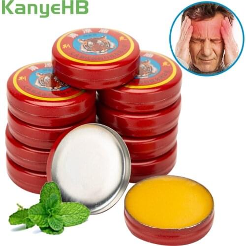 9pcs Small Cool Cream Tiger Balm Pain Relief Ointment For Cold Headache Dizziness Refreshing Anti-itching Oil Medical Plaster