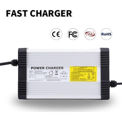 58.4V 8A Aluminum Lifepo4 battery charger for 16S 48V(51.2V 52V) battery pack Electric bike scootor Ebike bicycle with CE ROHS