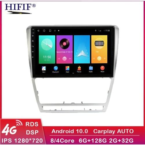 8 core 4+64G For Skoda Octavia 2 A5 2008 - 2013 Car Radio Multimedia Video Player Navigation GPS Android 10 No 2din 2 din NO dvd