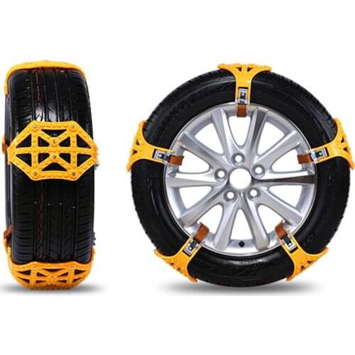 6pcs/set Car Tyre Winter Roadway Safety Tire Snow Adjustable Anti-skid Safety Double Snap Skid Wheel TPU Chains