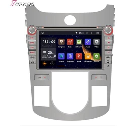 Topnavi 8'' Quad Core Android 6.0 Car DVD Play for KIA CERATO Manual Air-Conditioner version/FORTE Manual Air-Conditioner GPS