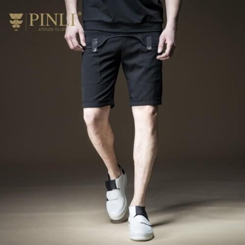 Free shipping Mens Male Fashion Black Original Design Casual Unique Pinli Summer New Style Slim Splicing Shorts B182317314