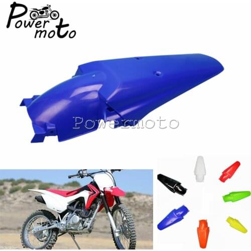 Universal Motorcycle ABS Plastic Blue Rear Fender Mudguard Cover Dirt Bike For Yamaha WR XR XT TTR 250 450 Honda Kawasaki Suzuki