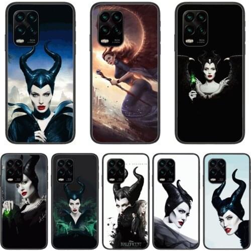 Mobile Case Disney Maleficent Angelina Jolie Phone Case For xiaomi Redmi Note 9S 8 7 6 5 A Pro T Anime Black Cover Silicone Bac