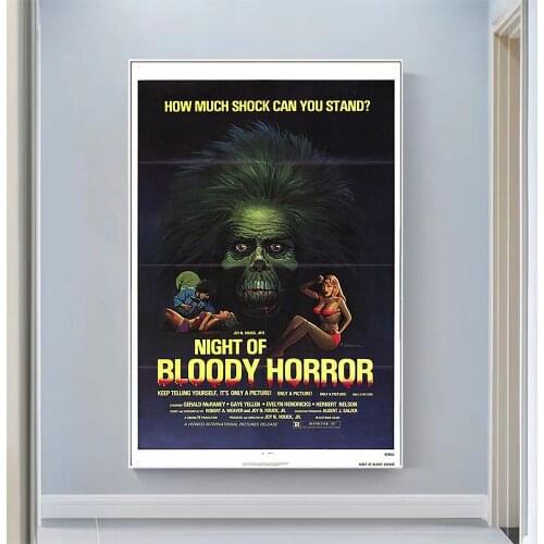 CP1104 Night of Bloody Horror Classic Hot Movie Print Silk Fabric Poster Indoor Wall Art Decor Gift