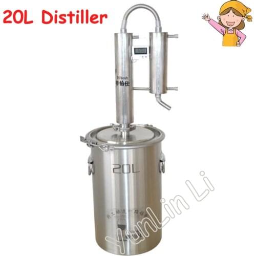 20L Moonshine Distiller Copper Distiller 304 Stainless Steel Cooling Coil Alcohol Home Wine Making Whisky Brandy Distiller