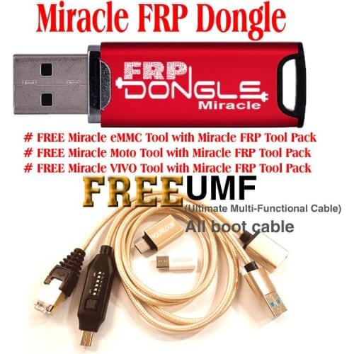 Gsmjustoncct miracle frp dongle /key +umf cable (all In One Boot Cable )