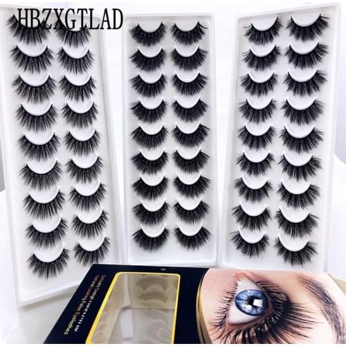 HBZGTLAD 18 pairs 10-20mm natural 3D false eyelashes fake lashes makeup kit Mink Lashes extension mink eyelashes maquiagem