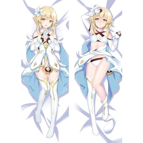Game Genshin Impact Lumine Pillow Case Cosplay Dakimakura Hugging Body