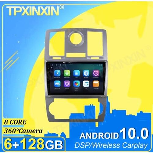 IPS Android 10 6G+128G Carplay 360 Camera For Chrysler 300C Jeep Dodge 2004-2014 Multimedia Player Radio Tape Recorder Video GPS