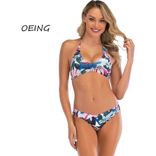 Bikini Set Women Sexy Cute Swimsuit Women Print 2 Piece Set Women 2021 Bathing Suits