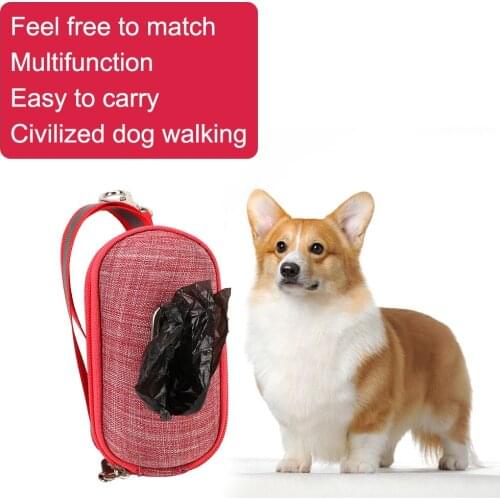 Dog Cat Small Tools Dog Poop Bag Dispensers With Rope Portable Cleaning Waste Garbage Box Pet Pick-Up Bags Holder