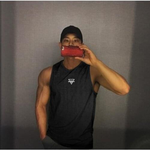 Muscleguys Summer Mens Running Vest Mesh Quick Dry Gym Clothing Bodybuilding Fitness Tank Top Sleeveless Shirt Workout Singlets