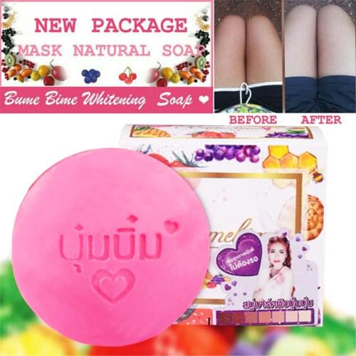 Instant Miracle Whitening Soap Thailand Bumebime Handmade Soap White Skin Natural Soaps Bath Fruit Essential Oil Soap 100g