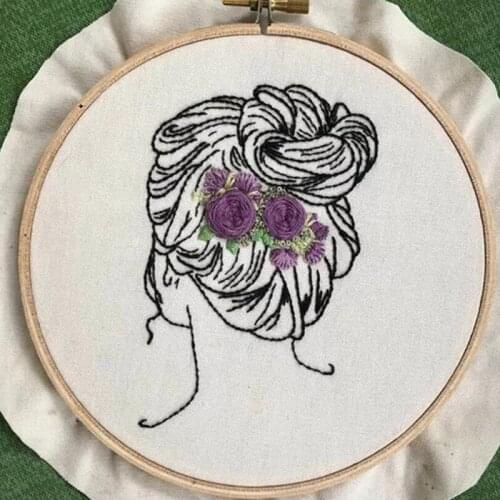 DIY Embroidery For Beginner Needlework Practice Kits Cross Stitch Wall Painting Art Home Decoration Meet Sets Modern Beauty