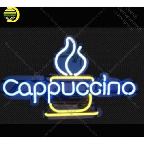 Neon light Signs Cappuccino Neon Bulb sign Lamp Handcraft Beer Bar PUB shop display Business neon Letrero Neons enseigne lumine