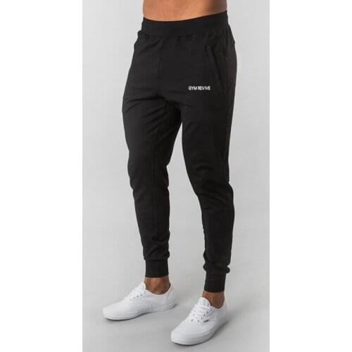 2021 New Men Muscle Fitness Running Training Sports Cotton Trousers Mens Breathable Slim Beam Mouth Casual Health Pants Male