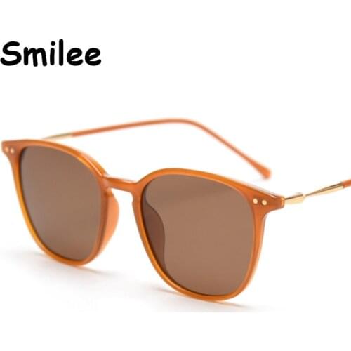 New Pumpkin orange Women Sunglasses 2020 Luxury Men Square Shades slim Frame Car Driving Polarized Couples sunglasses UV400