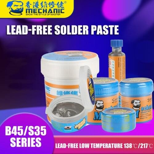 MECHANIC High/Low Temperature Lead-free Solder Paste Flux No-clean Soldering Tin Cream For iPhone PCB SMT BGA Rework Repair Tool