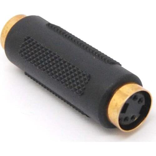 Golden Plated S-Video feMale to FemaleExtension Cable Adapter SVIDEO 4pin NEW