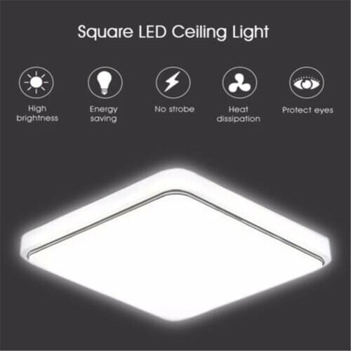 LED Ceiling Down Light Lamp 24W Square Energy Saving Flush Panel Lighting For Bedroom Living Room Fixture Bedroom Kitchen
