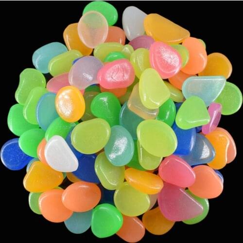 10/50pcs Luminous Glowing Stones For Table Walkways Garden Path Lawn Glow in the Dark Pebbles Decoration