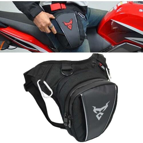 Waterproof Motorcycle Drop Leg Side Bag Black Motorcycle Bag Outdoor Casual Wasit Bag Men Femail Motorbike Moto Crossbody Bag