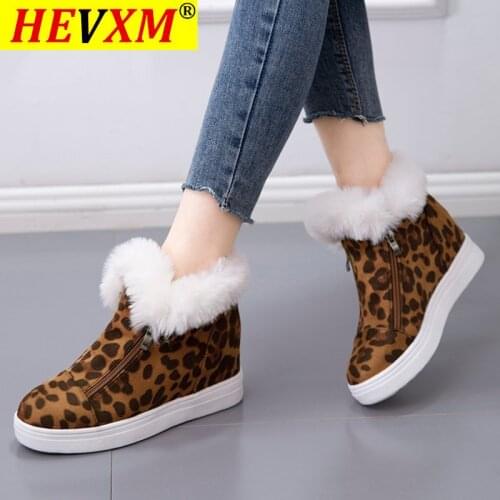 Women Plus Size 35-43 New Fashion Women Snow Boots Comfortable Winter Warm Casual Zipper Platform Suede Punk Shoes Woman 2021