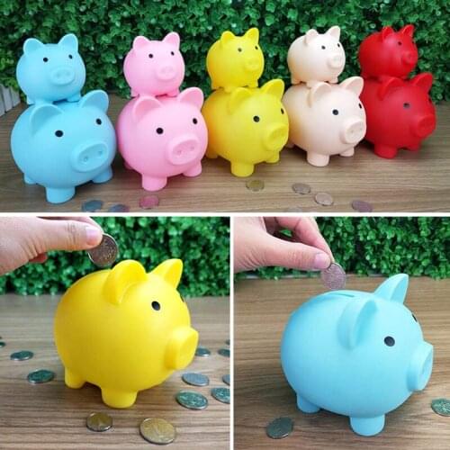 1PC Pig Shaped Money Boxes Children Toys Birthday Gift Home Decor Money Saving boxes Piggy Bank Coins Storage Box XB 154