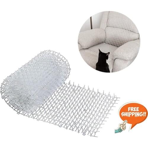 200cm Garden Prickle Strip Dig Stop Cat Repellent Deterrent Mat Spike Portable Anti-Cat Dog Outdoor Garden Net Prickle Supplies