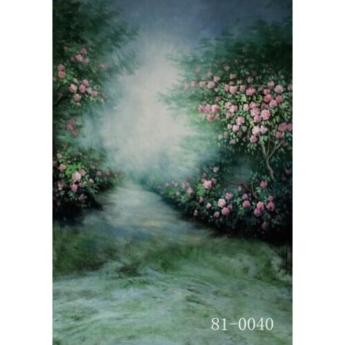 2017 10*20ft Hand Painted Muslin photography background wedding 81-0040, scenic natural flower theme photography backdrops