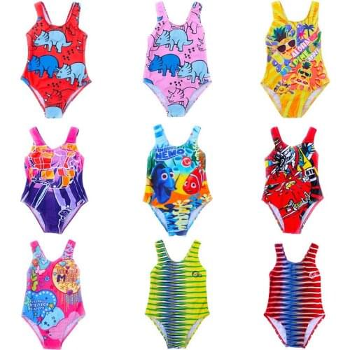 2021 New Training Swimsuit For Girls 6-16T Toddler Girls Bikini Suit Fruits Print Swimsuits One-piece Swimwear Bathing Suit