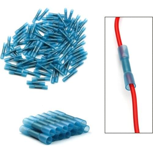 25/20/10/50PCS Insulated Waterproof Heat Shrink Terminals Butt Electrical Wire Crimp Terminals Connector 16-14 AWG 1.5-2.5mm2
